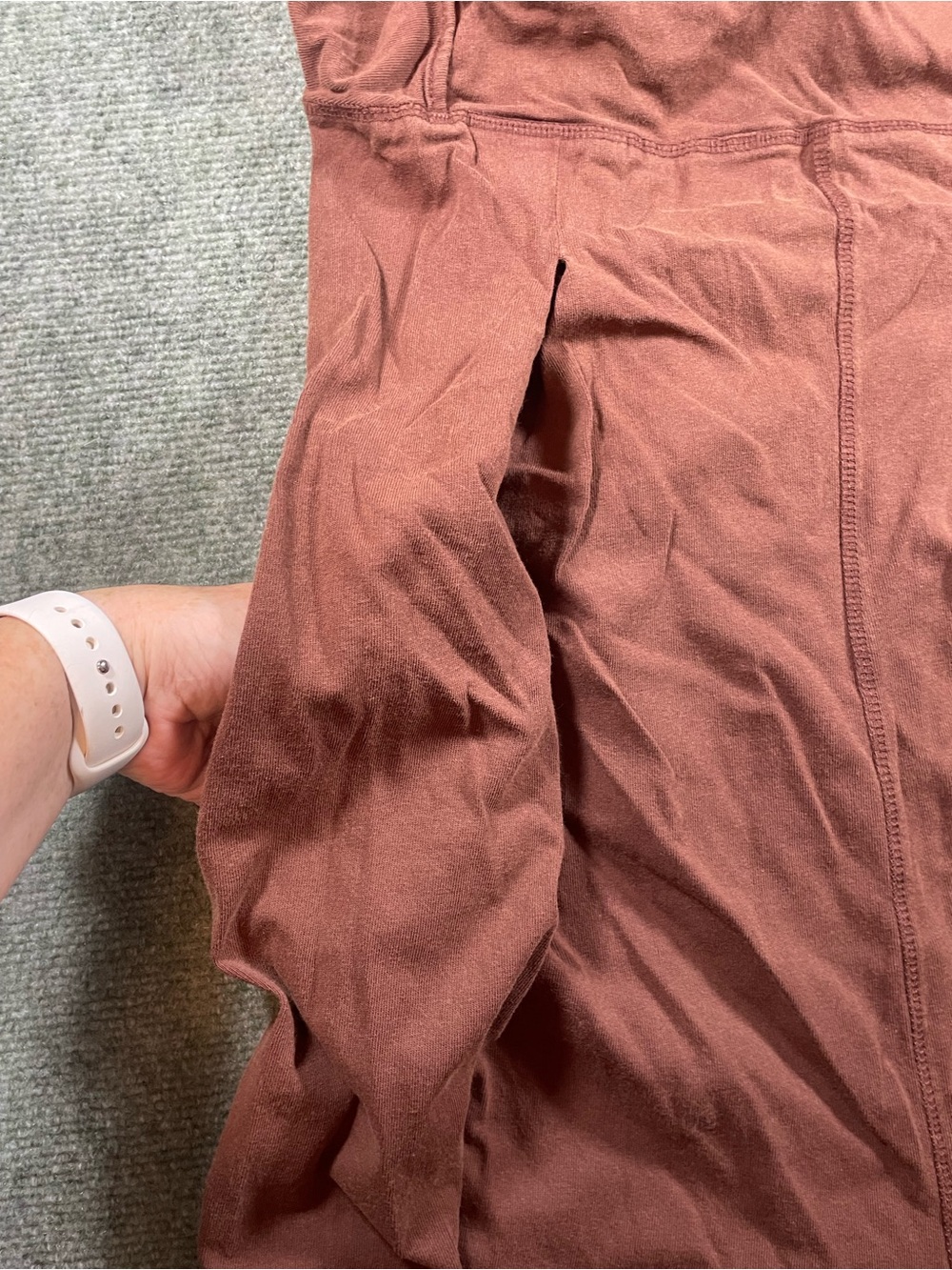 Free People Rust Brown Puff-Sleeve Jumpsuit - Picture 5 of 9